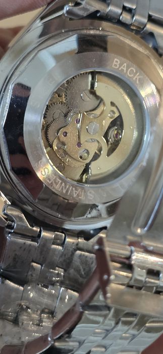 Чоловічий годинник механічний JARAGAR silver