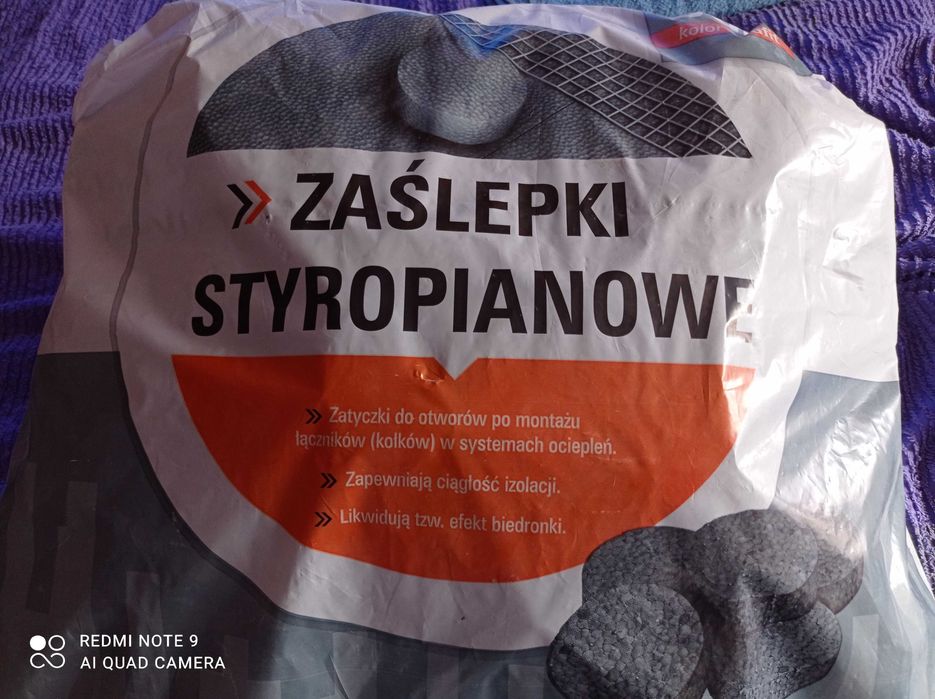 Zaślepki styropianowe grafit Łącznik kołki do styropianu 12cm