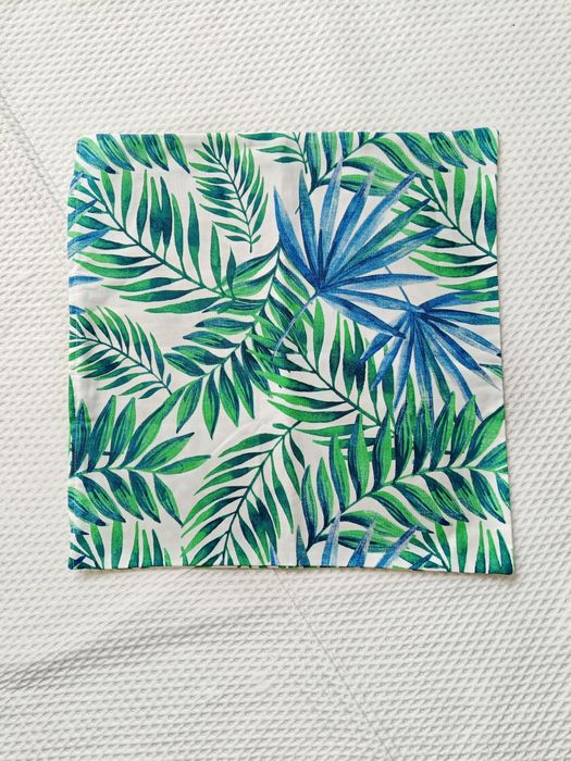 IKEA poszewka 50x50 liście palmy | tropikalna bawełna boho unikat
