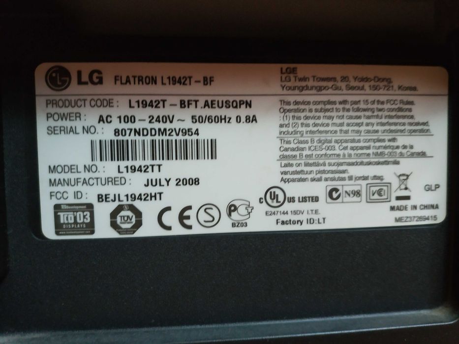 Monitor 19" LG Flatron