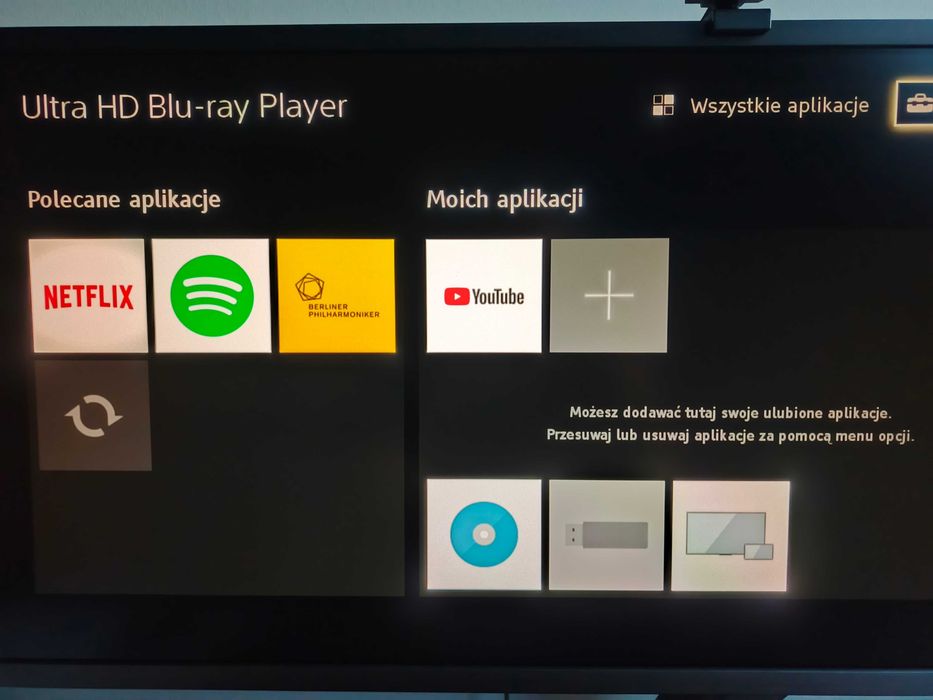 Sony UBP-X700 4K Ultra HD Blu-ray Dolby Vision HDR WiFi HDMI komplet pilot sprawny + kabel HDMI + instrukcja + pudełko zastępcze