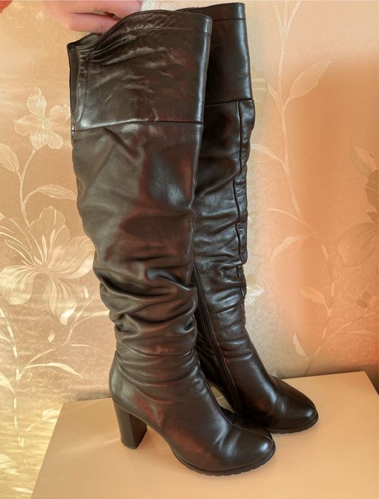 Ботфорди з натуральної шкіри