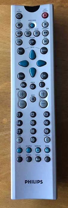 Comando remoto para leitor de DVD-CD Phillips 1010