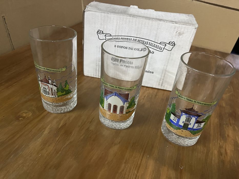 Copos Coleção Pedras Salgadas conjunto 3 copos