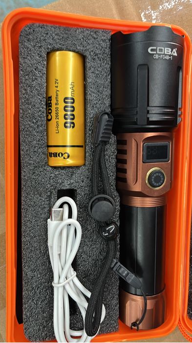 Lanterna led ultra potente de mão led laser
