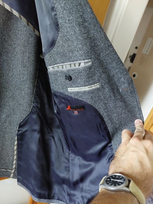 Marynarka Dressmann rozm. 50 R dark grey wool jacket autumn winter warm daily use