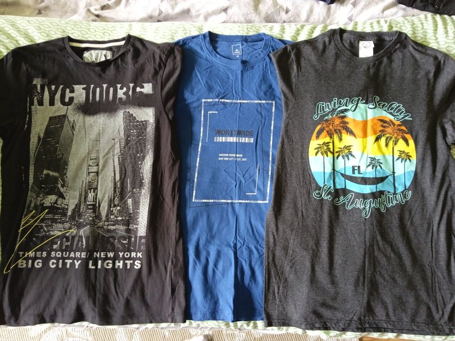 3x t-shirty super jakość rozm.S zestaw unisex