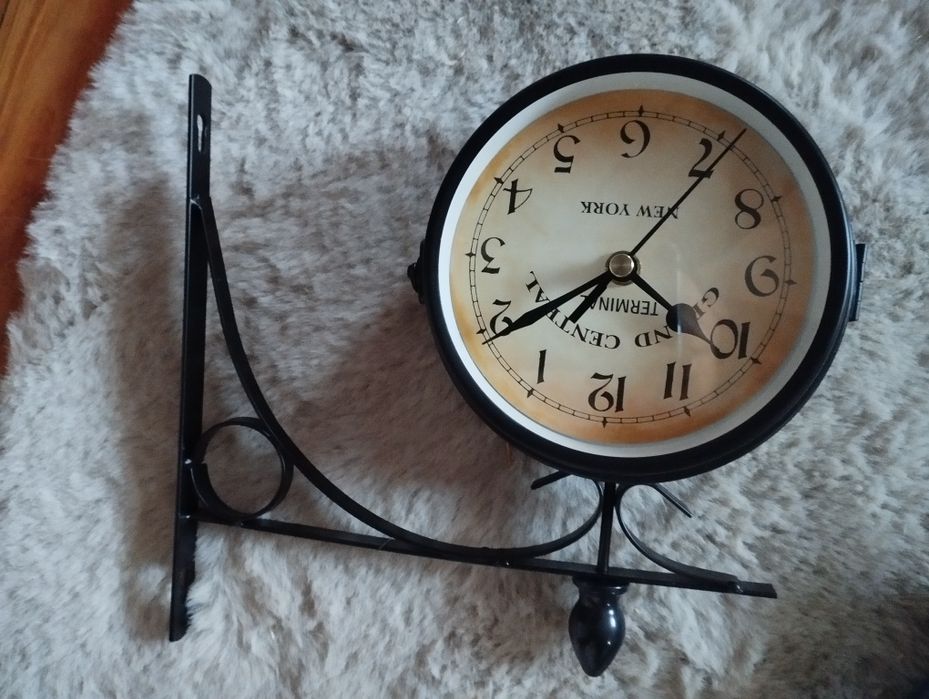 Zegar ścienny,zegar dworcowy, dwustronny,zegar retro ,mini