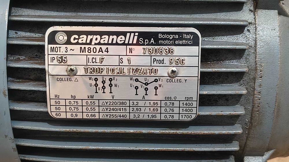 Silnik kołnierzowy 0,55 kW 1400 obr 19mm