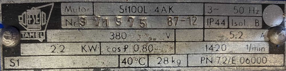 silnik elektryczny 2,2kW 1420obr. 3fazowy Tamel