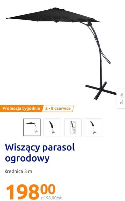 Stelaż parasola ogrodowego wiszącego