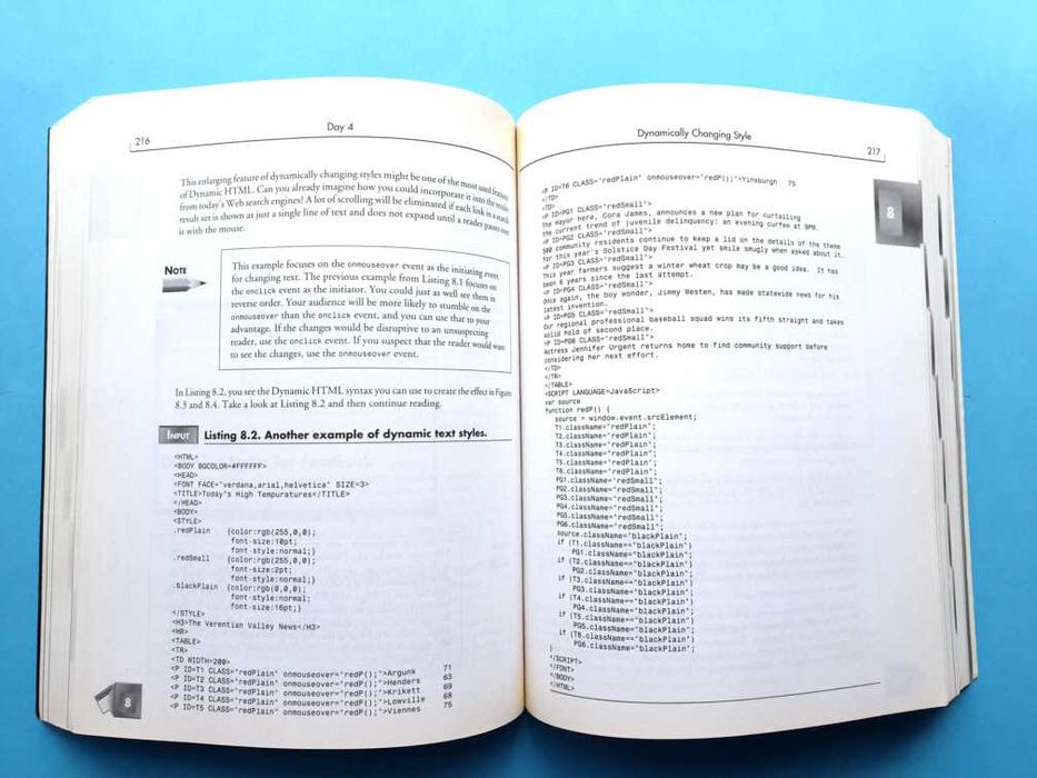 Livro "Teach Yourself Dynamic HTML In A Week"