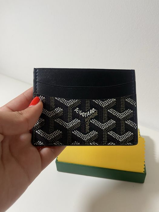 Carteira preta unissexo da goyard