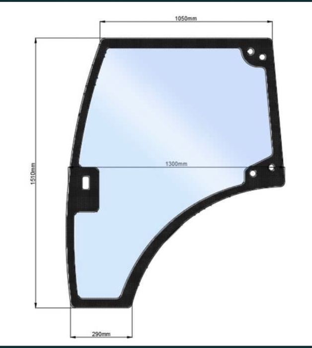 Скло кабіни трактора (Двері, лобове) Стекло ДТЗ, Кентавр, Foton Lovol