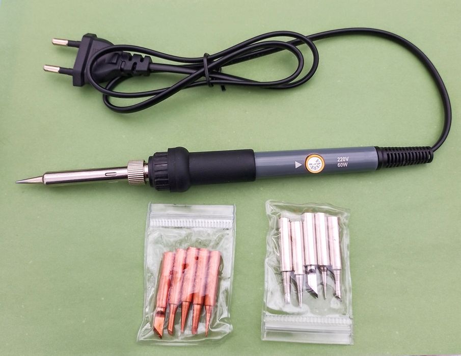 Паяльник 60w з регулятором 200-450C⁰ + 2 комплекти жал (Все у описі !)