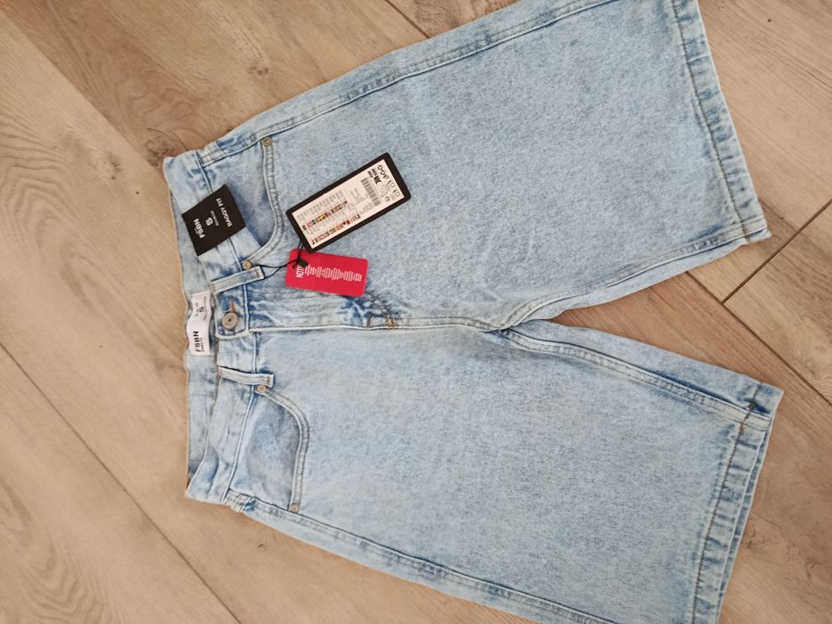 Nowe spodenki jeansowe męskie S