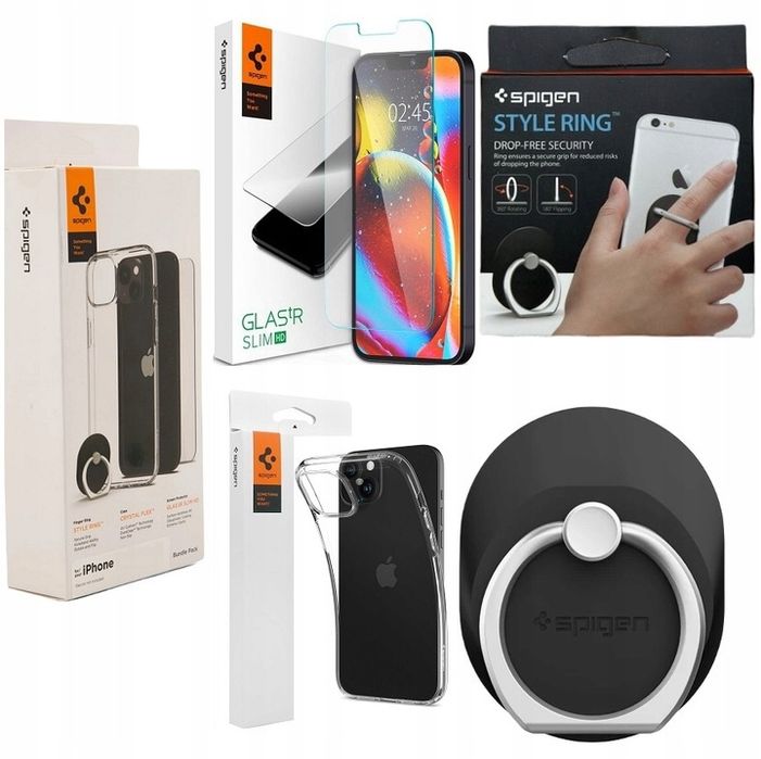 Spigen Szkło Case Etui Do Iphone 14 Plus + Ring Pierścień Do Telefonu