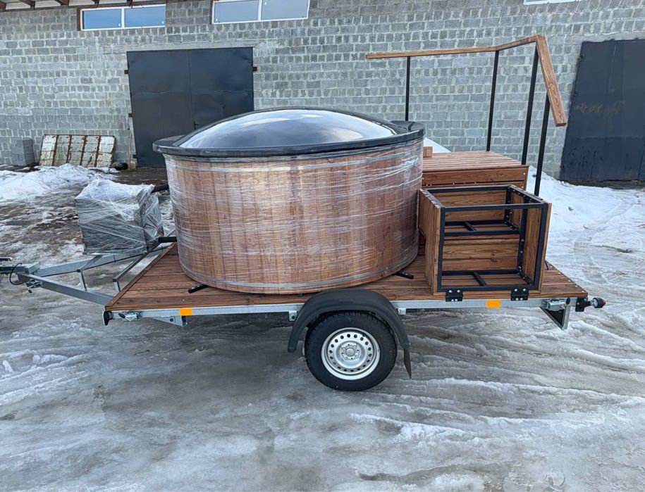 Чан на дровах! Вуличне джакузі! Спа-купелі! Чан на причепі! Офуро!