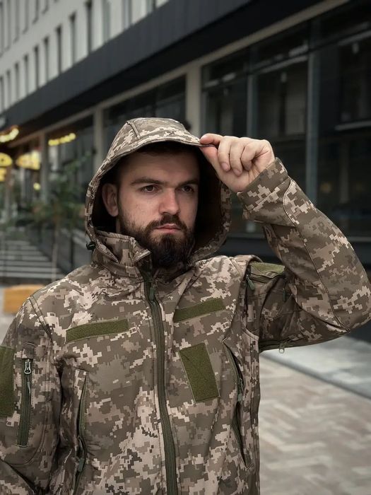 Куртка тактична SoftShell піксель куртка піксель софт шелл