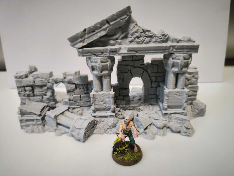Duże ruiny 3 RPG Diorama Makieta (Zaginione Miasto)