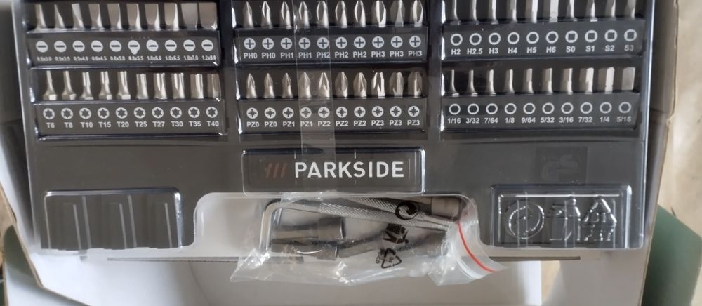 Conjunto de 101 peças Parkside , chaves e bits novo