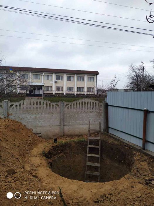 Кольца жб, бетонные, сливные ямы, земельные работы, укладка труб
