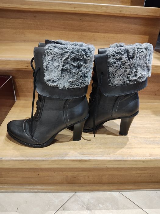 Kozaki skórzane sznurowane Baldacini