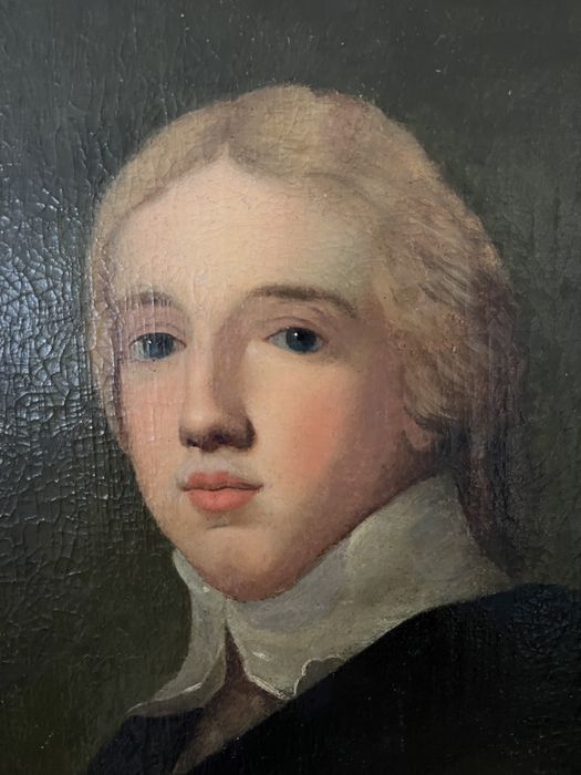 Antyk XVIII / XIX wiek portret chłopca olejny obraz