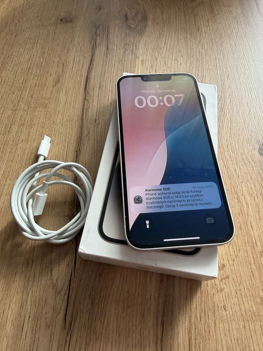 Iphone 14 bialy white 128gb stan idealny jak nowy apple