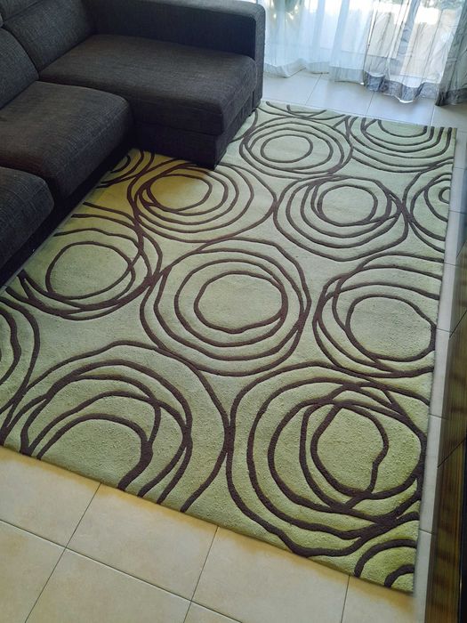 Tapete de Sala 200x290cm verde/castanho