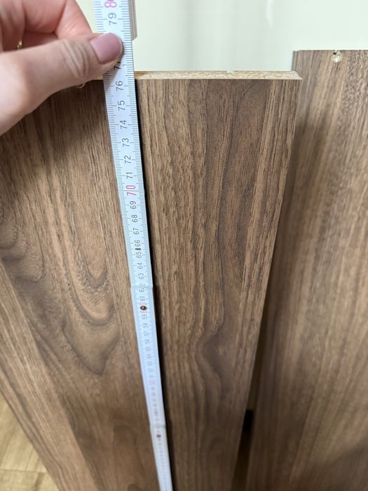 Dodatkowe półki do ikea billy orzech 76x26