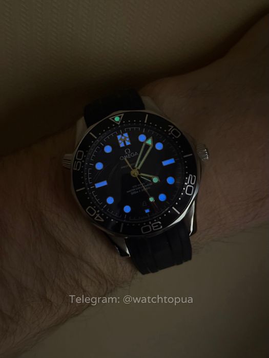 Годинник Omega Seamaster Black James Bond Омега