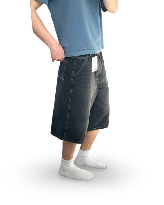 Розпродаж Широкі Шорти Bershka Skater Super Baggy Джинсові Бершка Супер Беггі