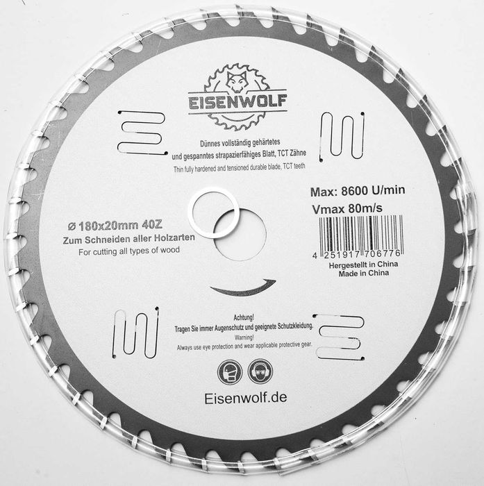 Piła tarczowa 180 x 20 mm