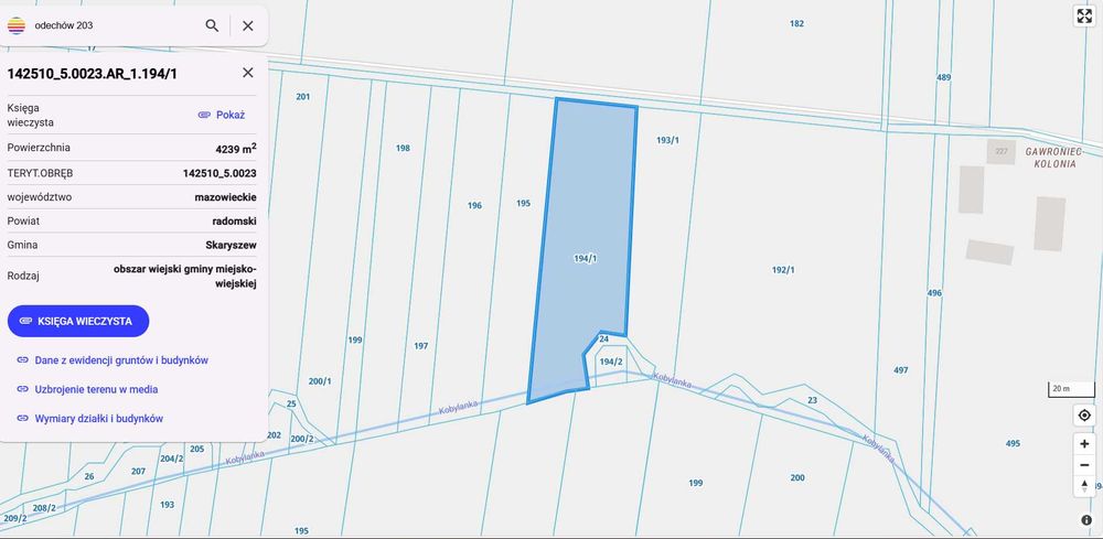 Sprzedam łąke w Odechowie