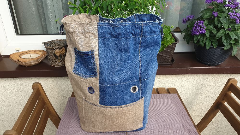 Organizer standard komin jeans patchwork boho do torby obag różne kol.