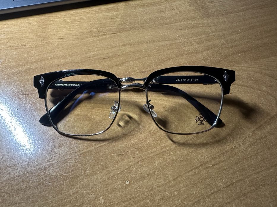 Okulary czarno srebrne