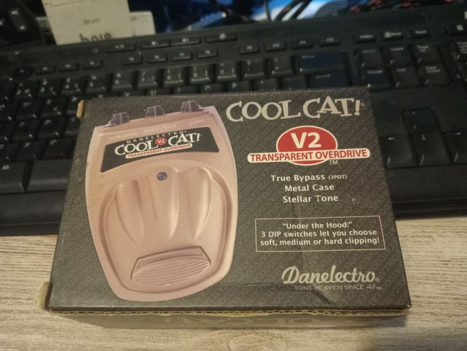 Pedal de guitarra Danelectro Cool Cat Overdrive Transparente V2