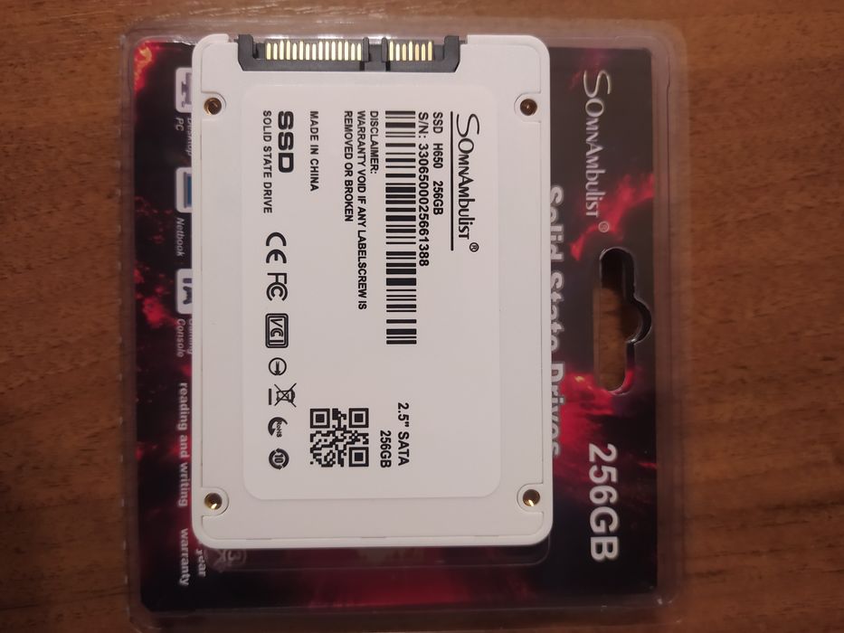 Новий SSD диск 256gb SomnAmbulist SATA lll 2.5'' 3D-NAND