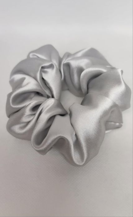 Gumki scrunchie do włosów 100% naturalny jedwab dużaj wielkości