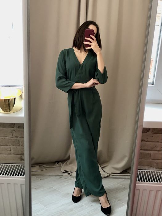 Комбінезон VILA кімоно смарагдовий