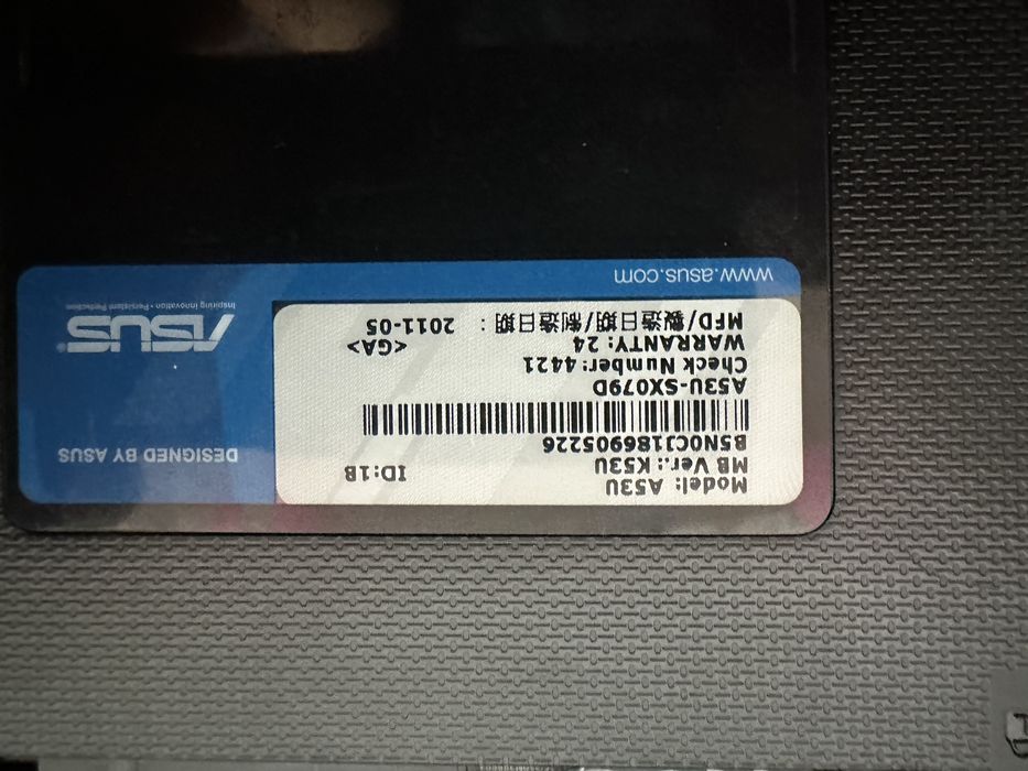 Продам ноут асус а53u