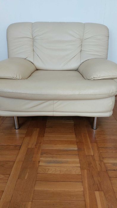 Komplet skórzanych kanap