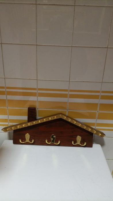 Cabide vivenda e chaveiros  com 5 gancho e 6 ganchos