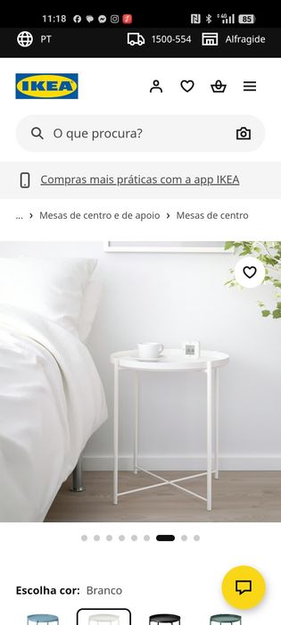 Mesa de apoio IKEA GLADOM novo