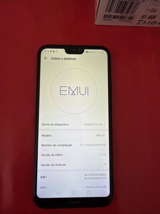 Huawei P20 Lite Preto – Desbloqueado + Carregador e Cabo