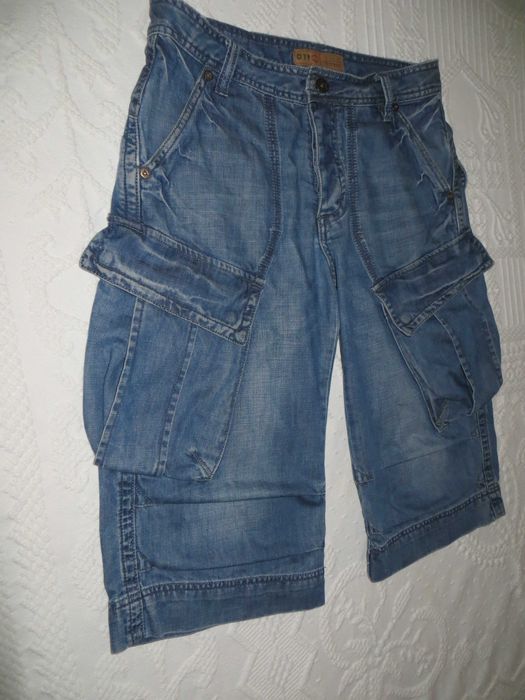 Calções 100 % ganga algodão, One Two One - USA  Classic Jeans - Nº 40