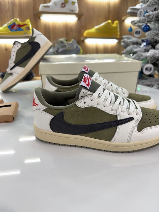 Кросівки Nike Air Jordan 1 Low x  Travis Scott “Medium Olive” Cactus Jack Off White