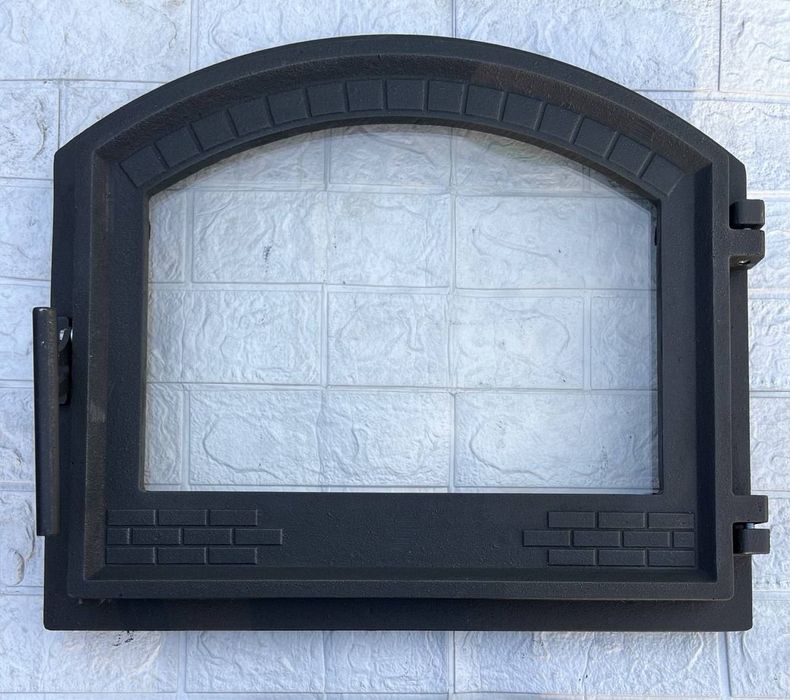 Дверцы чугунные топочные  со стеклом для печей и каминов