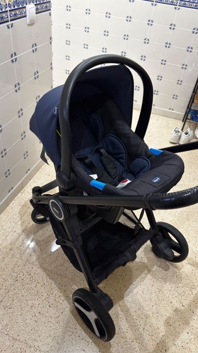 Trio Chicco Completo – Carrinho + Ovo + Alcofa + berço